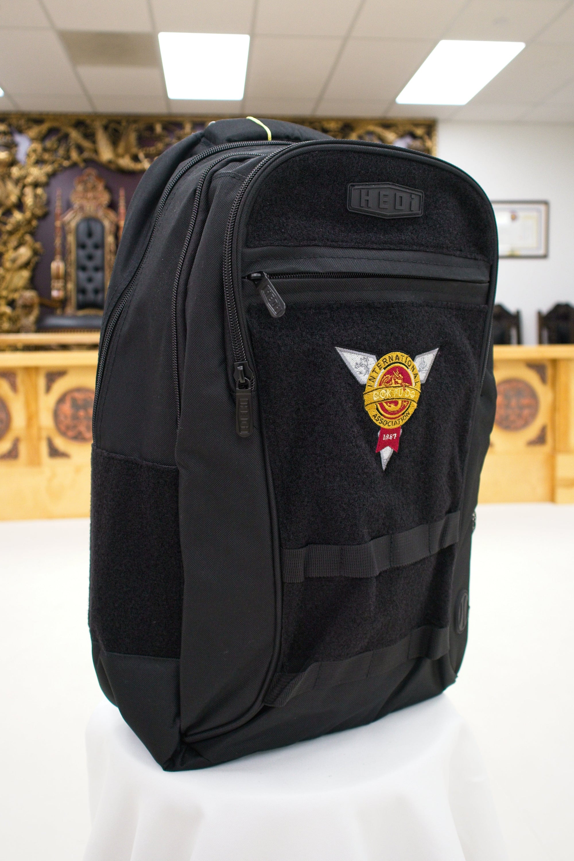 backpack with travel patches Voyager Backpack