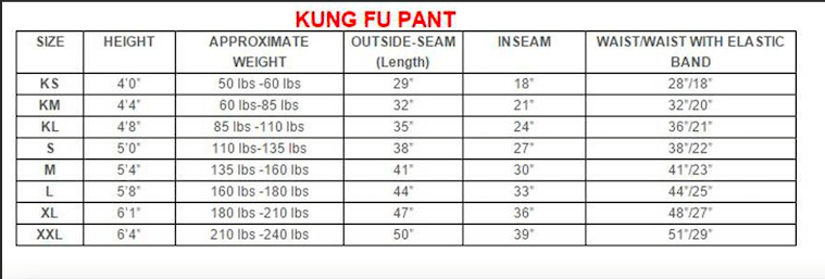 Black Kung Fu Pants with Logo